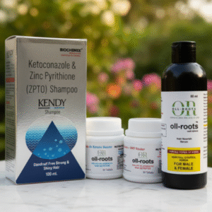 ollroots hairfall control kit for males (Dandruff hairs)