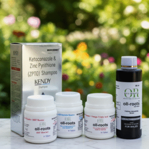 ollroots hair regrowth kit for males (all types of hairs)